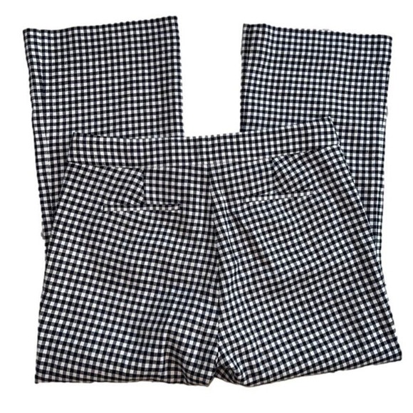 J. Crew Hayden Navy Blue/White Houndstooth crop pants, fully lined Size 10 - Picture 2 of 14